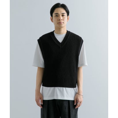 アゼアミクロップドニットベスト （BLACK）｜詳細画像