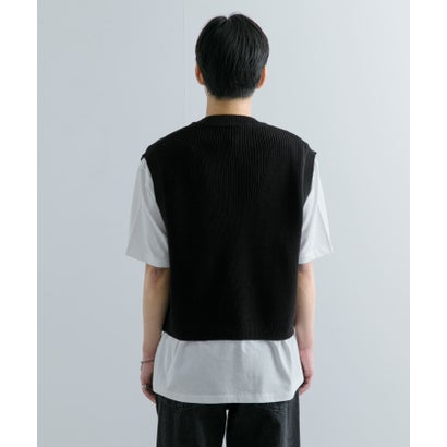 アゼアミクロップドニットベスト （BLACK）｜詳細画像