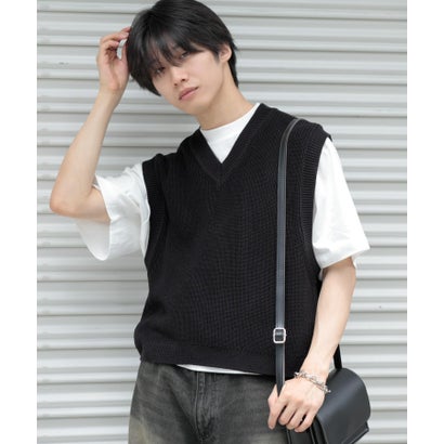 アゼアミクロップドニットベスト （BLACK）｜詳細画像