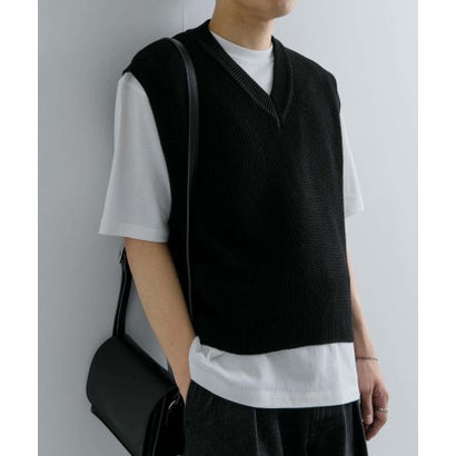 アゼアミクロップドニットベスト （BLACK）｜詳細画像