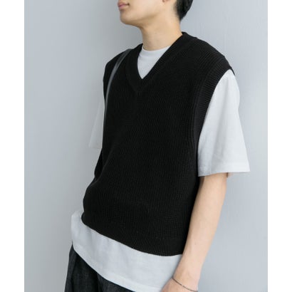 アゼアミクロップドニットベスト （BLACK）｜詳細画像