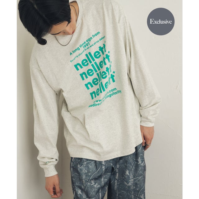 『別注』LOVEPOPSTUDIO×SENSE OF PLACE ロングTシャツ （グレー）