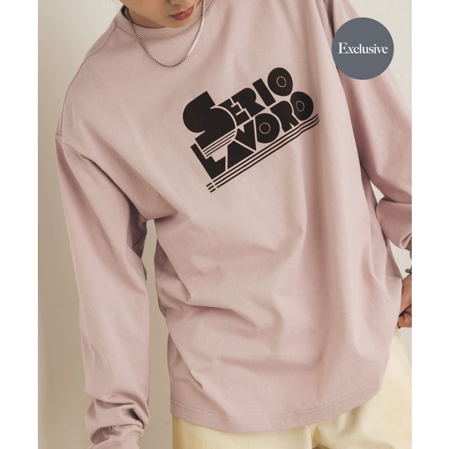『別注』LOVEPOPSTUDIO×SENSE OF PLACE ロングTシャツ （ピンク）
