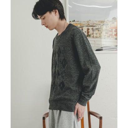 センス オブ プレイス バイ アーバンリサーチ SENSE OF PLACE by URBAN RESEARCH クラックアーガイルクルーネックプルオーバー （ベージュ系その他）｜詳細画像
