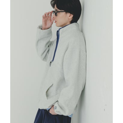 センス オブ プレイス バイ アーバンリサーチ SENSE OF PLACE by URBAN RESEARCH 『別注』DISCUS ATHLETIC フリースハーフジップ （オートミール）｜詳細画像