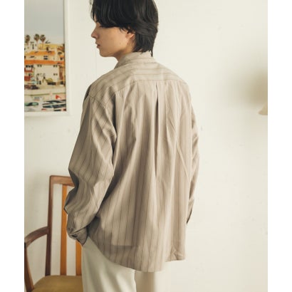 センス オブ プレイス バイ アーバンリサーチ SENSE OF PLACE by URBAN RESEARCH コンフォートストライプピーチブロードシャツ （ベージュ）｜詳細画像