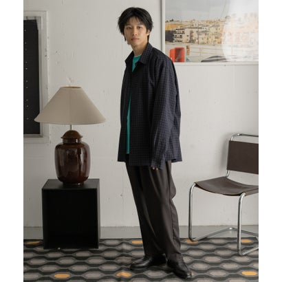 センス オブ プレイス バイ アーバンリサーチ SENSE OF PLACE by URBAN RESEARCH 『イージーケア』ウールタッチ2タックテーパードパンツ （チャコールグレー）｜詳細画像