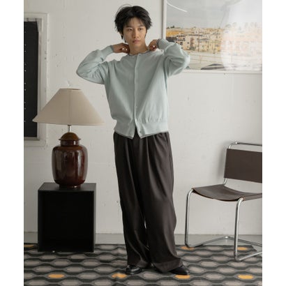 センス オブ プレイス バイ アーバンリサーチ SENSE OF PLACE by URBAN RESEARCH 『イージーケア』ウールタッチ2タックワイドドパンツ （ブラック）｜詳細画像