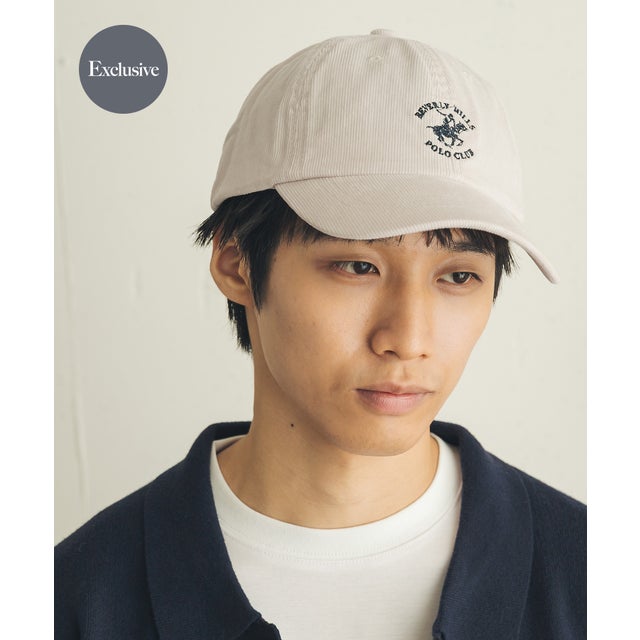 『別注』BEVERLY HILLS POLO CLUB×SENSE OF PLACE CORDUROY CAP （アイボリー）