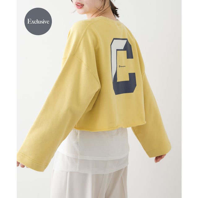 『別注』Champion×SENSE OF PLACE カットオフスウェット （YELLOW）