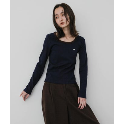 センス オブ プレイス バイ アーバンリサーチ SENSE OF PLACE by URBAN RESEARCH ラウンドネックリブTシャツ （グレー）｜詳細画像