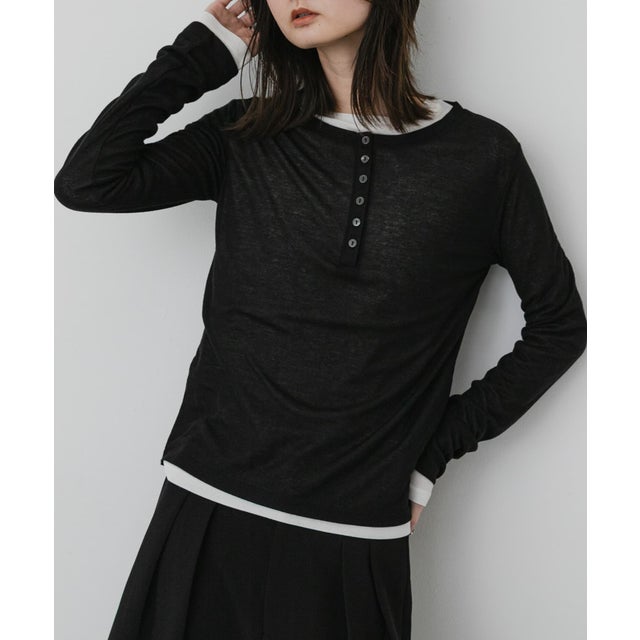 2PパックロングTシャツ （ブラック）