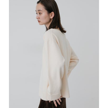 センス オブ プレイス バイ アーバンリサーチ SENSE OF PLACE by URBAN RESEARCH 『洗濯可』ダブルネックレイヤードヘンリーネックセーター （チャコールグレー）｜詳細画像