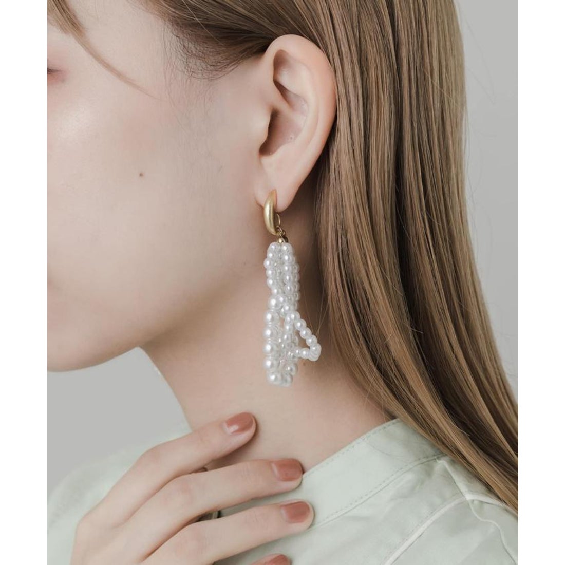 スメリー SMELLY ツブツブパールフープピアス （ゴールド系その他