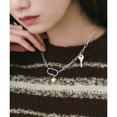 スメリー SMELLY カラビナチャームチェーンネックレス （シルバー系その他）｜詳細画像