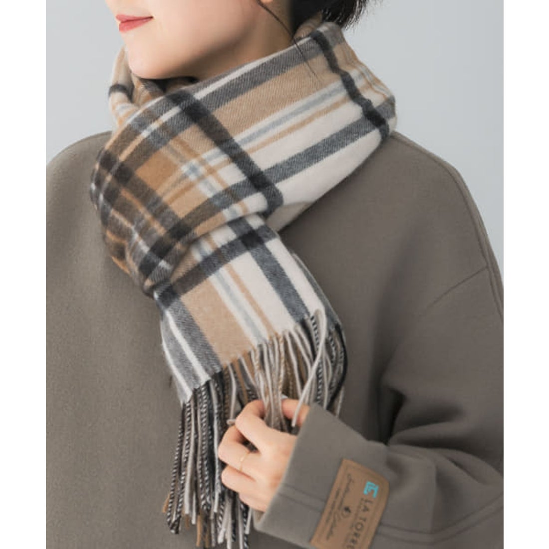 アーバンリサーチ ロッソ URBAN RESEARCH ROSSO カシミヤチェック 