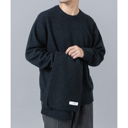 アーバンリサーチ ロッソ URBAN RESEARCH ROSSO ウールカシミヤニット＋マフラーセット （ブルー系その他）｜詳細画像
