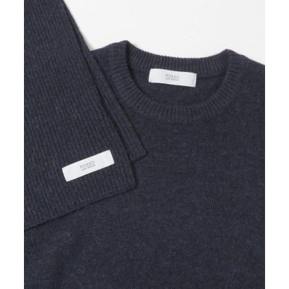 アーバンリサーチ ロッソ URBAN RESEARCH ROSSO ウールカシミヤニット＋マフラーセット （ブルー系その他）｜詳細画像