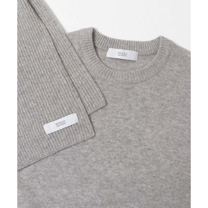 アーバンリサーチ ロッソ URBAN RESEARCH ROSSO ウールカシミヤニット＋マフラーセット （ブルー系その他）｜詳細画像