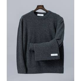 ウールカシミヤニット＋マフラーセット （チャコールグレー）