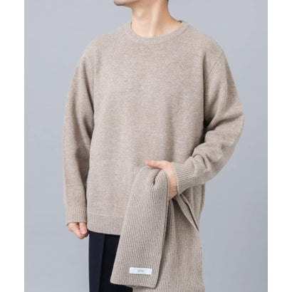 アーバンリサーチ ロッソ URBAN RESEARCH ROSSO ウールカシミヤニット＋マフラーセット （グレー）｜詳細画像