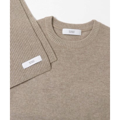 アーバンリサーチ ロッソ URBAN RESEARCH ROSSO ウールカシミヤニット＋マフラーセット （グレー）｜詳細画像