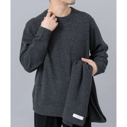 アーバンリサーチ ロッソ URBAN RESEARCH ROSSO ウールカシミヤニット＋マフラーセット （グレー）｜詳細画像