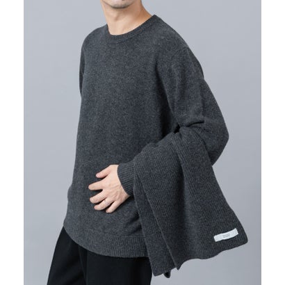 アーバンリサーチ ロッソ URBAN RESEARCH ROSSO ウールカシミヤニット＋マフラーセット （グレー）｜詳細画像