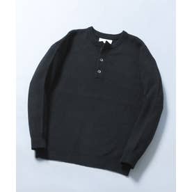 シェットランドウールヘンリーネックニット （ブラック）
