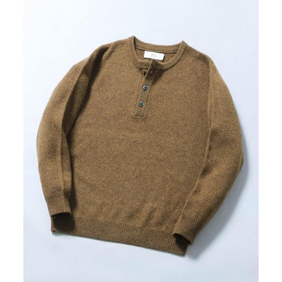 アーバンリサーチ ロッソ URBAN RESEARCH ROSSO シェットランドウールヘンリーネックニット （ベージュ系その他）｜詳細画像
