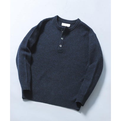 アーバンリサーチ ロッソ URBAN RESEARCH ROSSO シェットランドウールヘンリーネックニット （ベージュ系その他）｜詳細画像