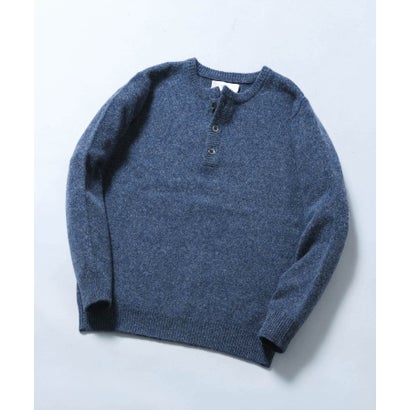 アーバンリサーチ ロッソ URBAN RESEARCH ROSSO シェットランドウールヘンリーネックニット （カーキ）｜詳細画像