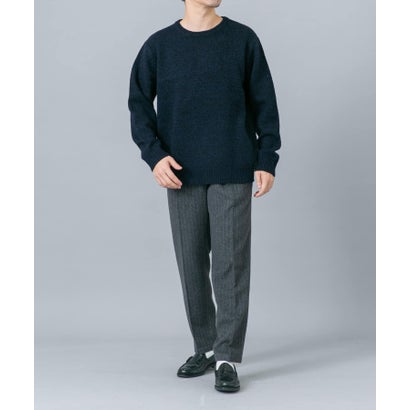 アーバンリサーチ ロッソ URBAN RESEARCH ROSSO シェットランドウールクルーネックニット （ネイビー）｜詳細画像