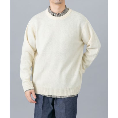 アーバンリサーチ ロッソ URBAN RESEARCH ROSSO シェットランドウールクルーネックニット （レッド系その他）｜詳細画像