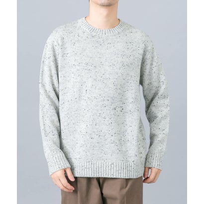 アーバンリサーチ ロッソ URBAN RESEARCH ROSSO 『XLサイズあり』カラーネップクルーネックニット （カーキ）｜詳細画像