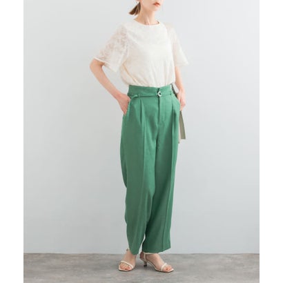 アーバンリサーチ ロッソ URBAN RESEARCH ROSSO マルチWAYリネンライクワイドパンツ （GREEN）｜詳細画像
