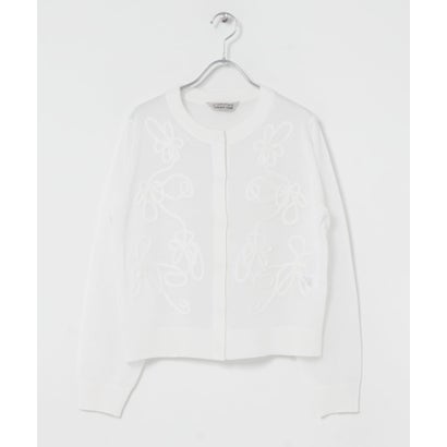 アーバンリサーチ ロッソ URBAN RESEARCH ROSSO Torrazzo Donna CORD LACE SHEER CARDIGAN （ブラック）｜詳細画像