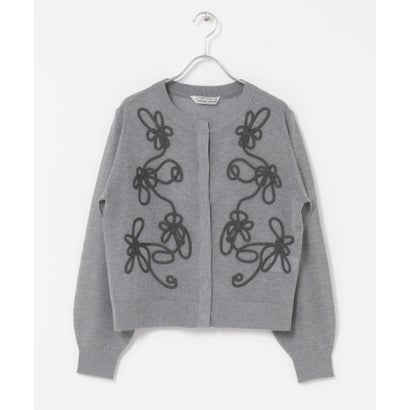 アーバンリサーチ ロッソ URBAN RESEARCH ROSSO Torrazzo Donna CORD LACE SHEER CARDIGAN （ブラック）｜詳細画像