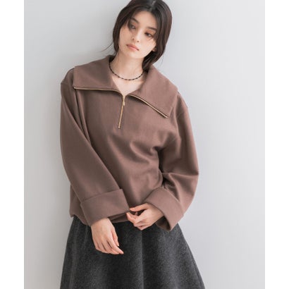 アーバンリサーチ ロッソ URBAN RESEARCH ROSSO ウールジャージーZIPプルオーバー （ネイビー）｜詳細画像