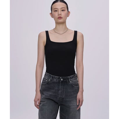 アーバンリサーチ ロッソ URBAN RESEARCH ROSSO OUR WACOAL カップインコットンリブタンクトップ （チャコールグレー）｜詳細画像