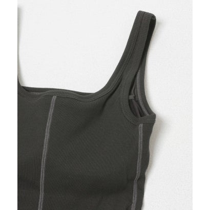 アーバンリサーチ ロッソ URBAN RESEARCH ROSSO OUR WACOAL カップインコットンリブタンクトップ （チャコールグレー）｜詳細画像