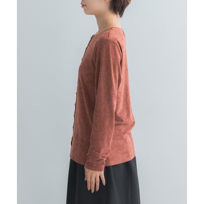アーバンリサーチ ロッソ URBAN RESEARCH ROSSO トリアセテート混ピーチタッチプルオーバー （ネイビー）｜詳細画像