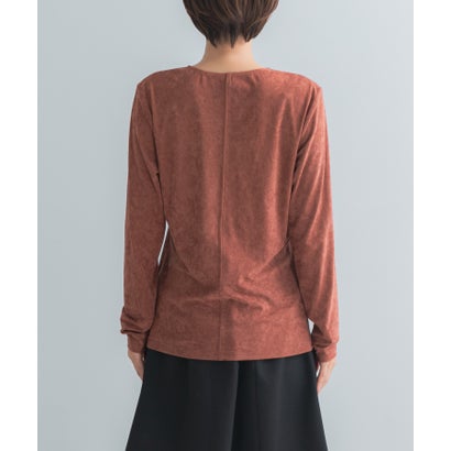 アーバンリサーチ ロッソ URBAN RESEARCH ROSSO トリアセテート混ピーチタッチプルオーバー （ネイビー）｜詳細画像