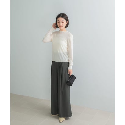 アーバンリサーチ ロッソ URBAN RESEARCH ROSSO タックデザインウールワイドパンツ （グレー）｜詳細画像