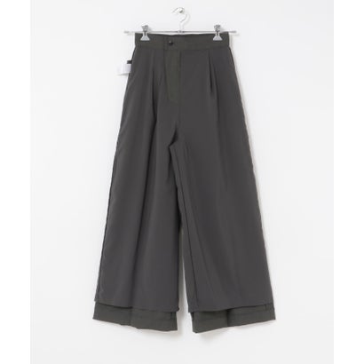 アーバンリサーチ ロッソ URBAN RESEARCH ROSSO タックデザインウールワイドパンツ （グレー）｜詳細画像