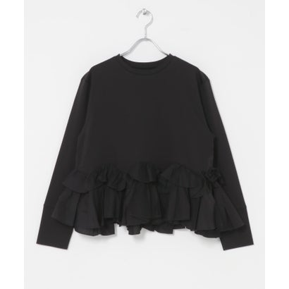 MARILYN MOON SPIRAL RUFFLE CUTSEW TOP （ブラック）｜詳細画像