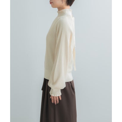 アーバンリサーチ ロッソ URBAN RESEARCH ROSSO MARILYN MOON RAYON NYLON 2WAY BLOUSE KNIT （アイボリー）｜詳細画像