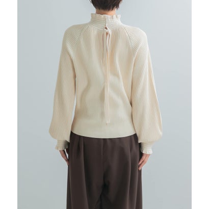 アーバンリサーチ ロッソ URBAN RESEARCH ROSSO MARILYN MOON RAYON NYLON 2WAY BLOUSE KNIT （アイボリー）｜詳細画像