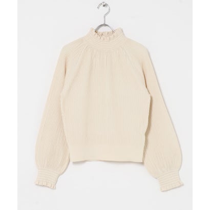 アーバンリサーチ ロッソ URBAN RESEARCH ROSSO MARILYN MOON RAYON NYLON 2WAY BLOUSE KNIT （アイボリー）｜詳細画像