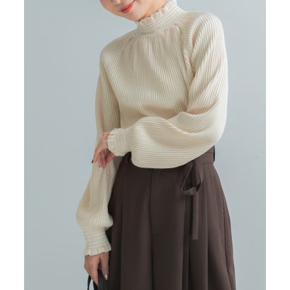 アーバンリサーチ ロッソ URBAN RESEARCH ROSSO MARILYN MOON RAYON NYLON 2WAY BLOUSE KNIT （アイボリー）｜詳細画像